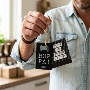Hoppa! Bieropener met kaart – Voor 'n supervader