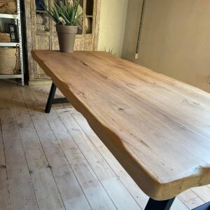 Opgedikte boomstamtafel 240x100 cm